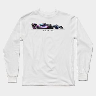 F1  Racing Esteban Ocon Alpine Fan shirt Long Sleeve T-Shirt